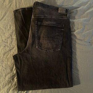 American Eagle Outfitters Dark Gray Straight Crossover Jeans